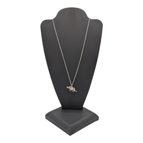 ⭐ FINAL PRICE ⭐ Sloth Silver Tone Necklace - Picture 6 of 7